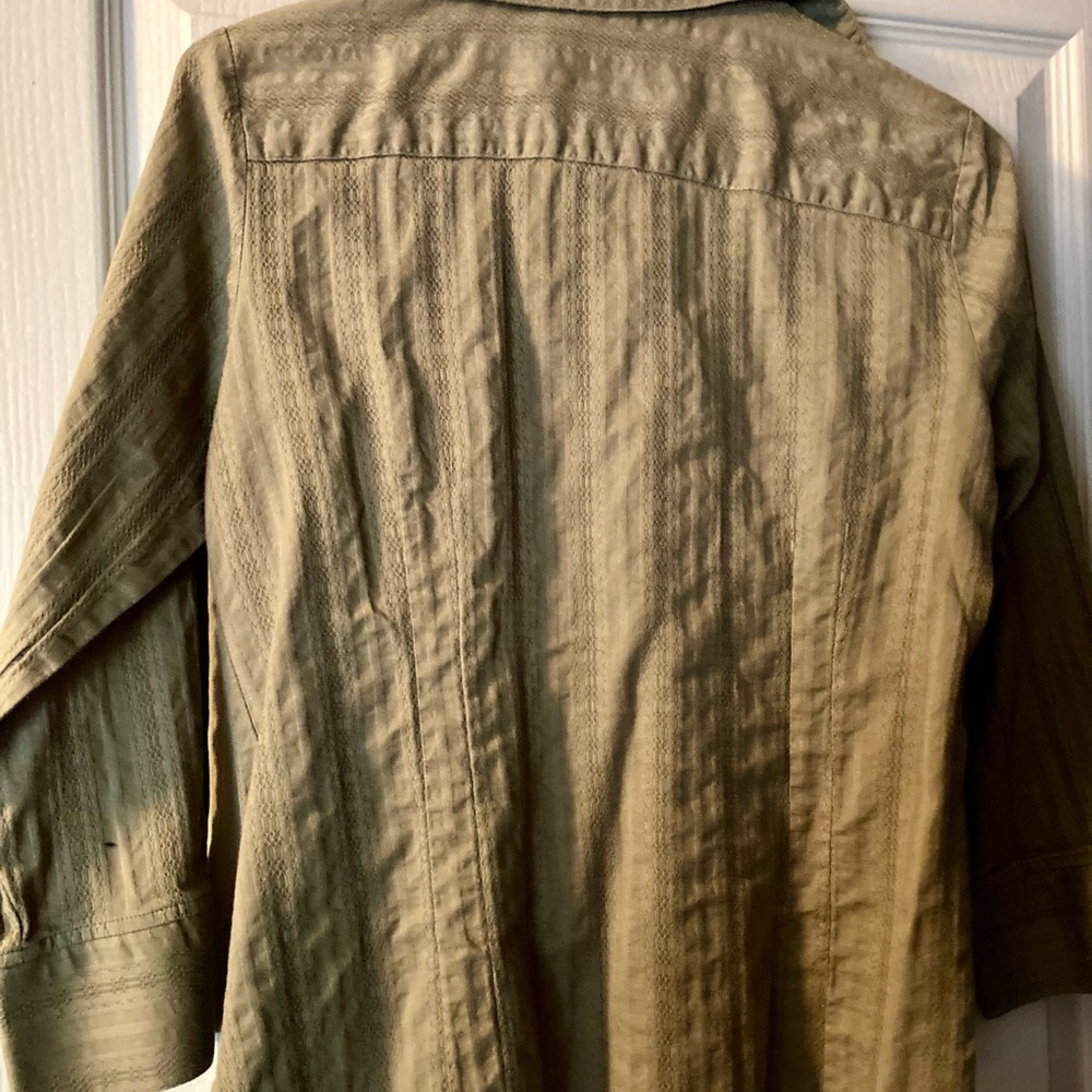Foxcroft Women's Khaki/Olive Shirt - Picture 4 of 10
